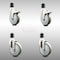 Service Caster 5 Inch 316SS Gray Poly Swivel 1-7/8 Inch Expanding Stem Caster Lock Brake, 2PK SCC-SS316TTLEX20S514-PPUB-2-S-2-178 - alternate 1